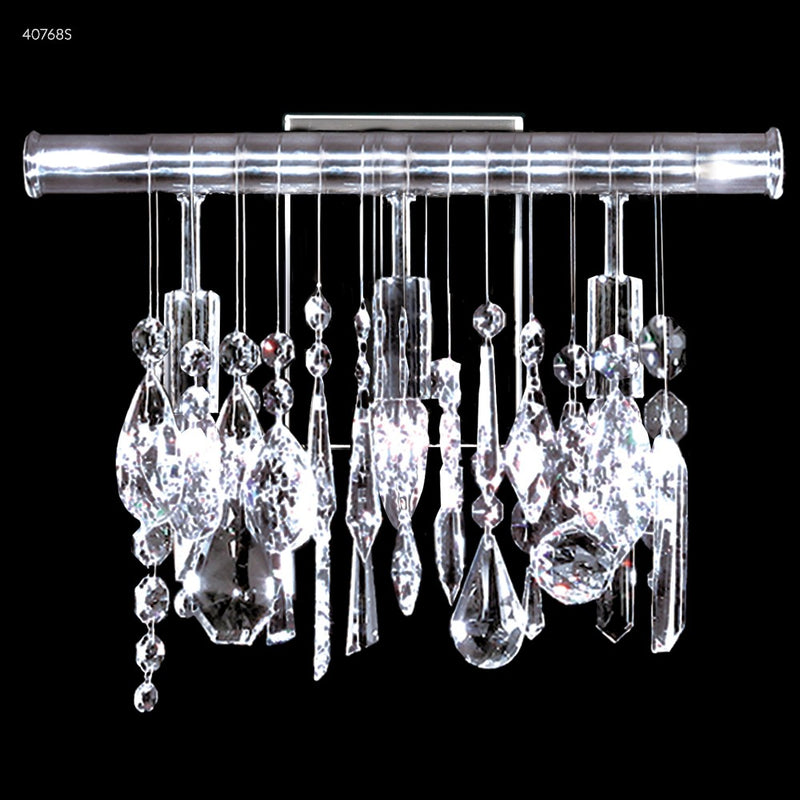 James R. Moder 40768S22 Three Light Wall Sconce, Silver