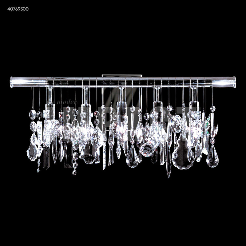 James R. Moder 40769S00 Five Light Vanity, Silver