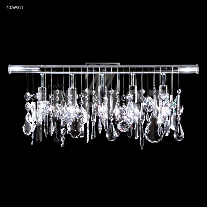 James R. Moder 40769S11 Five Light Vanity, Silver