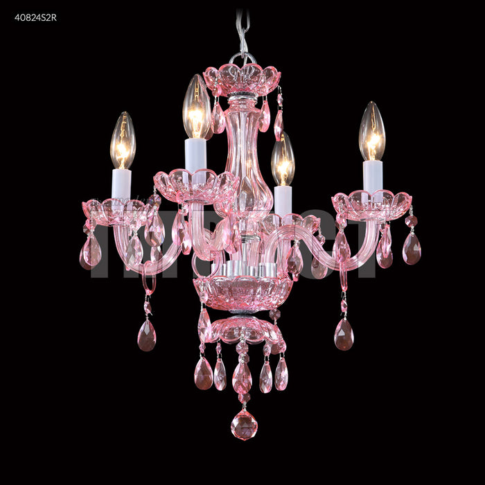 James R. Moder 40824S2R Four Light Chandelier, Silver