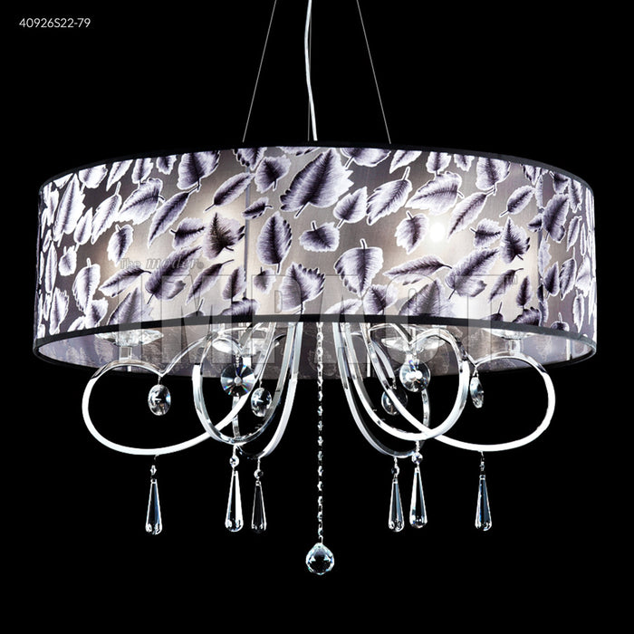 James R. Moder 40926S22-79 Six Light Chandelier, Silver