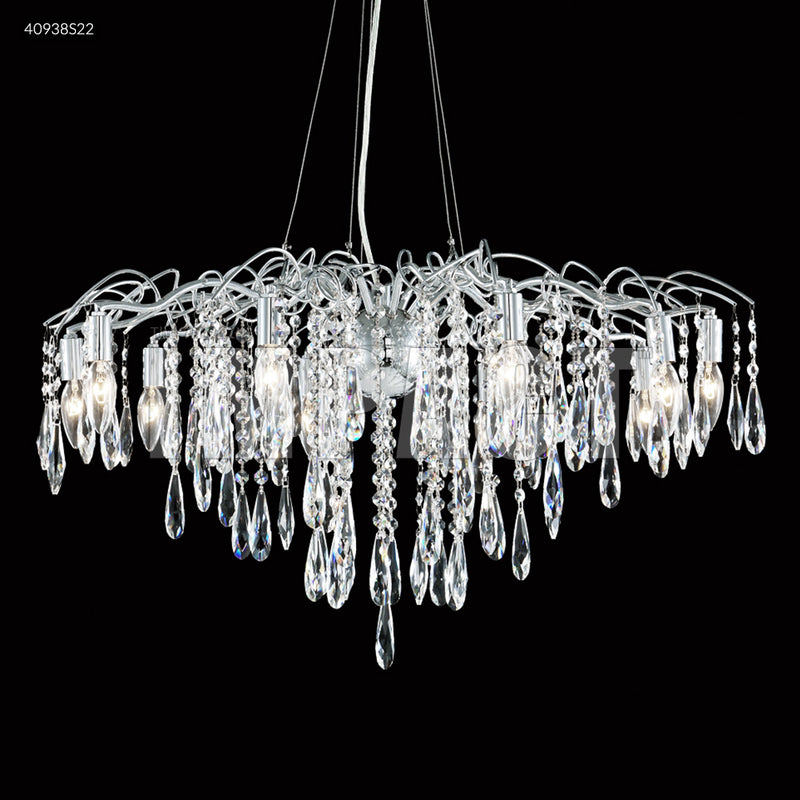 James R. Moder 40938S22 Ten Light Chandelier, Silver