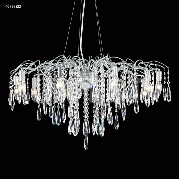 James R. Moder 40938S22 Ten Light Chandelier, Silver
