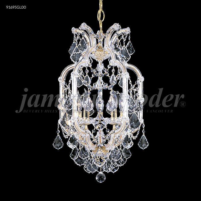 James R. Moder 91695GL00 Five Light Pendant, Gold Lustre