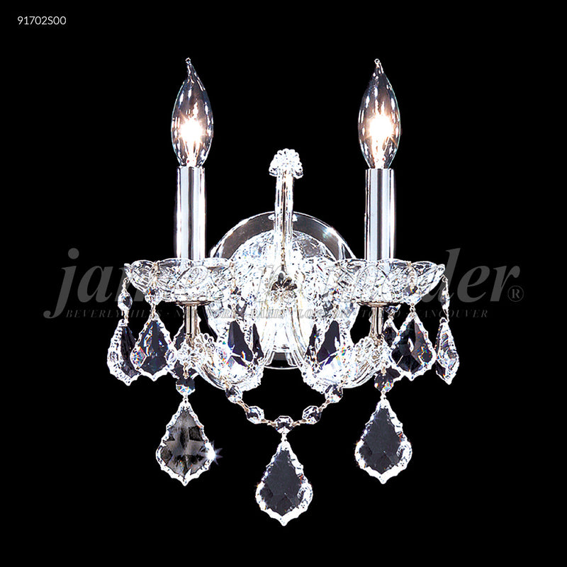 James R. Moder 91702S00 Two Light Wall Sconce, Silver