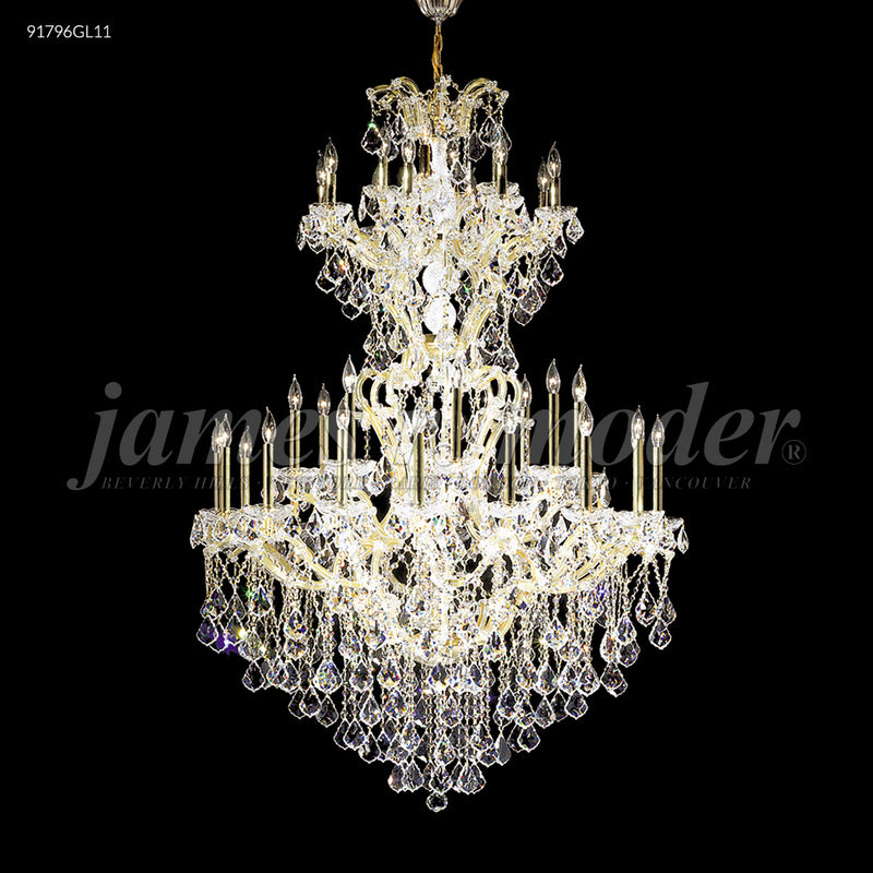 James R. Moder 91796GL11 36 Light Chandelier, Gold Lustre
