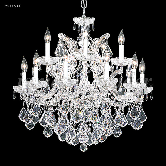 James R. Moder 91800S00 15 Light Chandelier, Silver