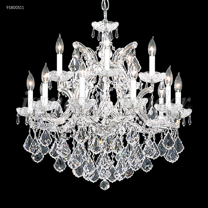 James R. Moder 91800S11 15 Light Chandelier, Silver