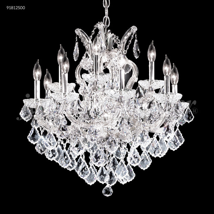 James R. Moder 91812S00 12 Light Chandelier, Silver