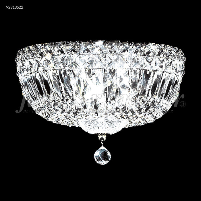 James R. Moder 92313S22 Three Light Flush Mount, Silver