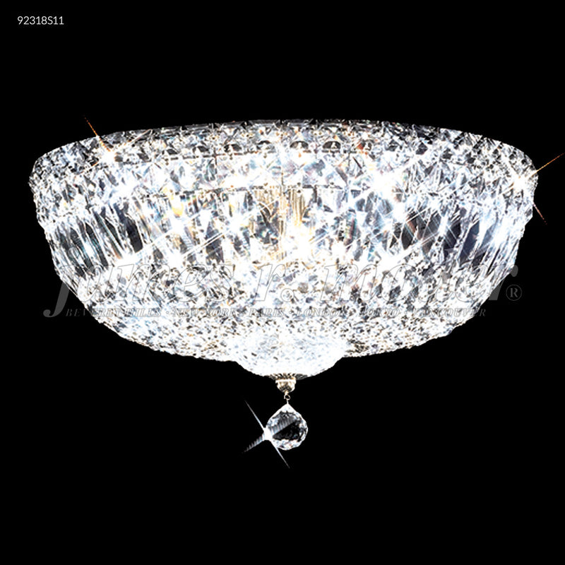 James R. Moder 92318S11 12 Light Flush Mount, Silver