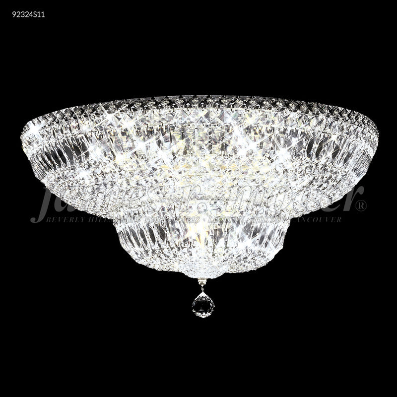 James R. Moder 92324S11 16 Light Flush Mount, Silver