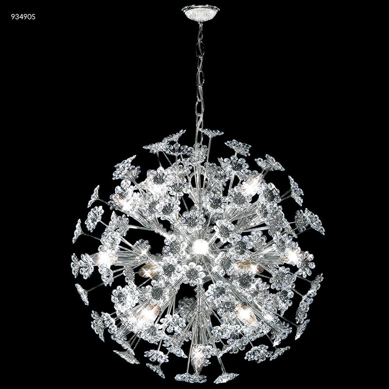 James R. Moder 93490S2J 16 Light Chandelier, Silver