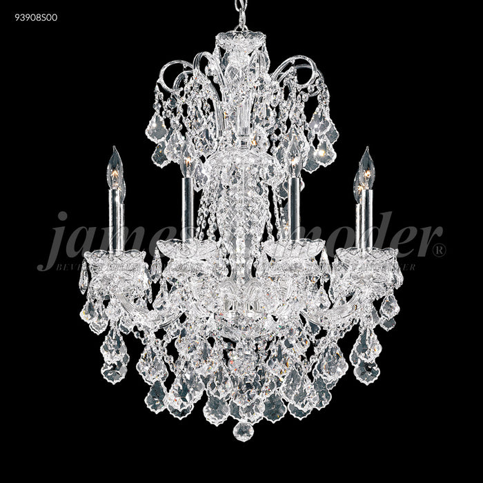 James R. Moder 93908S00 Eight Light Chandelier, Silver