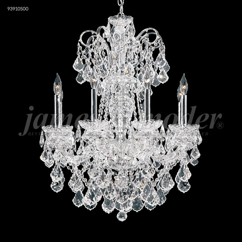 James R. Moder 93910S00 Ten Light Chandelier, Silver