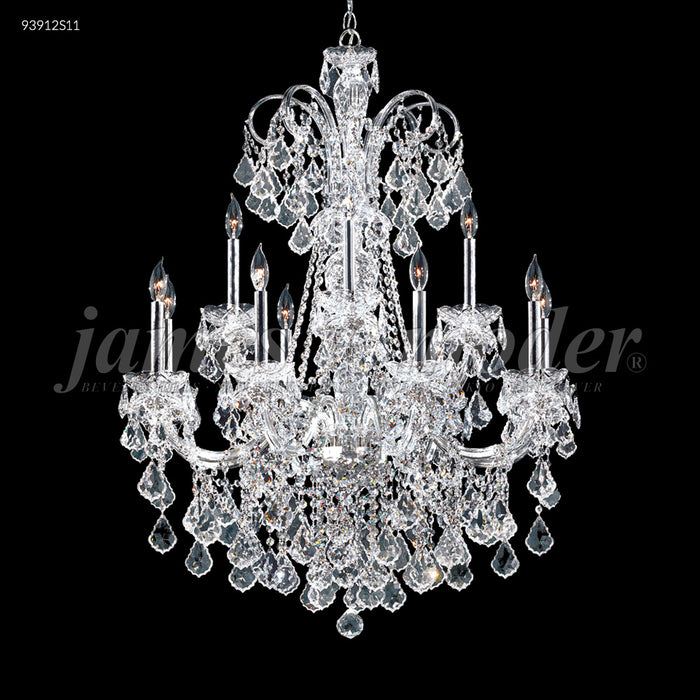 James R. Moder 93912S11 12 Light Chandelier, Silver