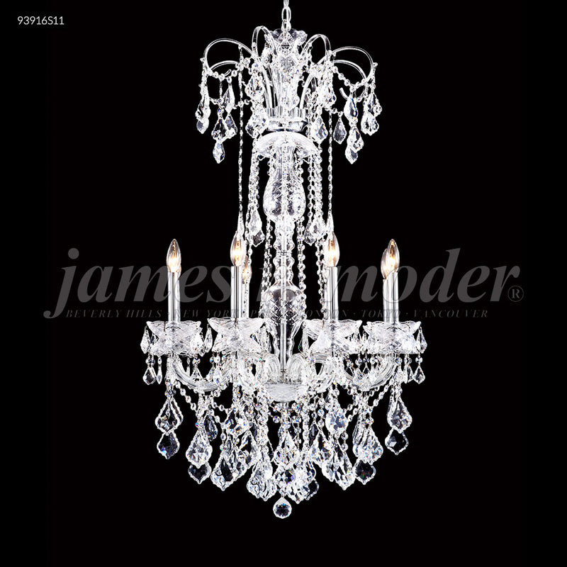 James R. Moder 93916S11 Eight Light Chandelier, Silver