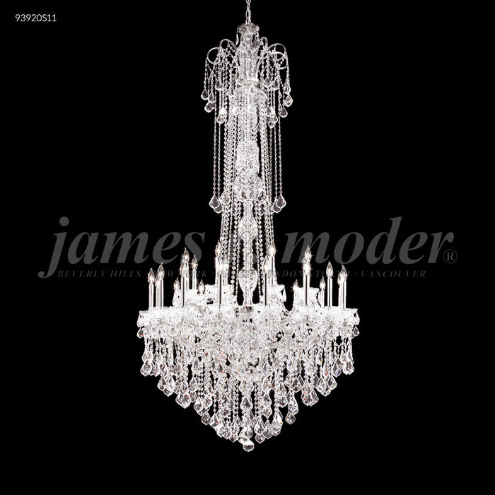 James R. Moder 93920S11 24 Light Chandelier, Silver