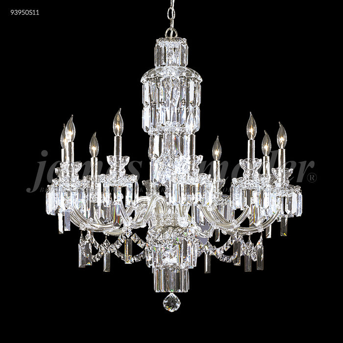 James R. Moder 93950S11 Ten Light Chandelier, Silver