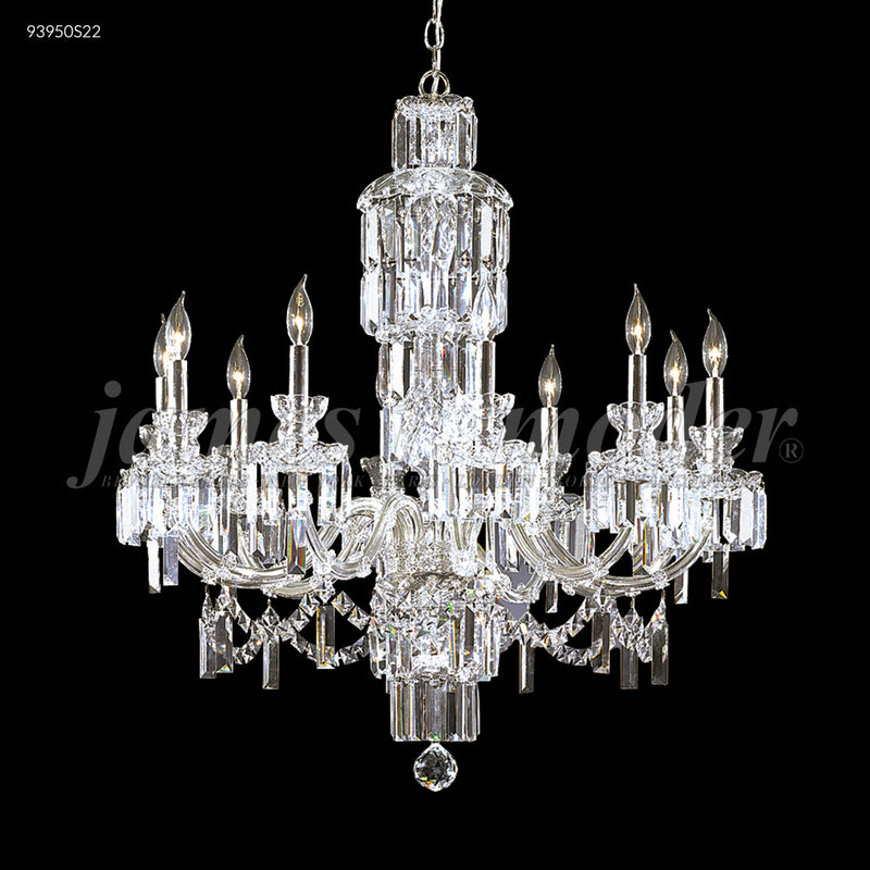 James R. Moder 93950S22 Ten Light Chandelier, Silver