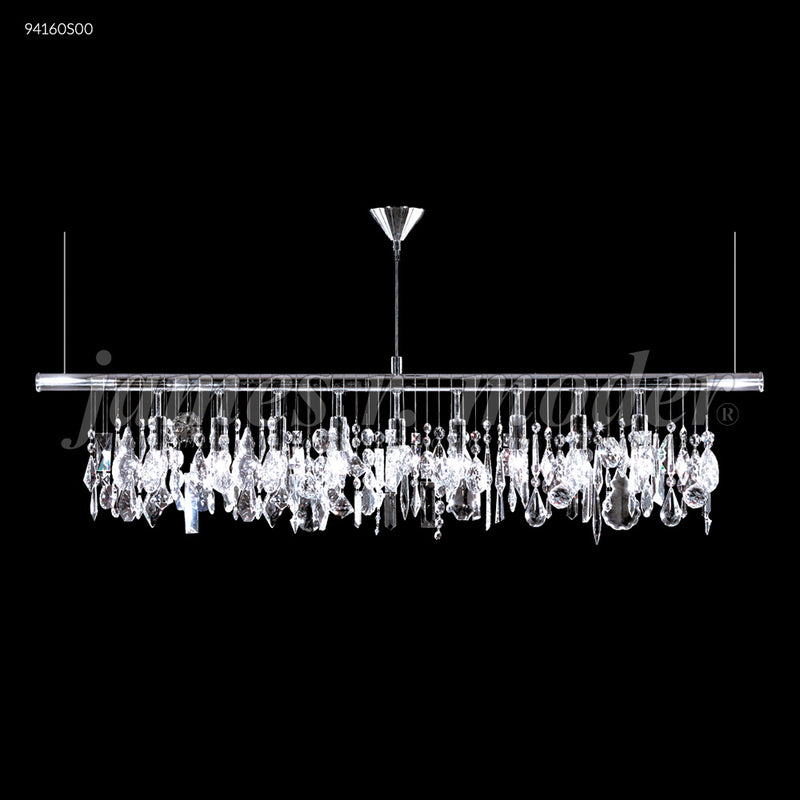 James R. Moder 94160S00 Nine Light Bar Light, Silver