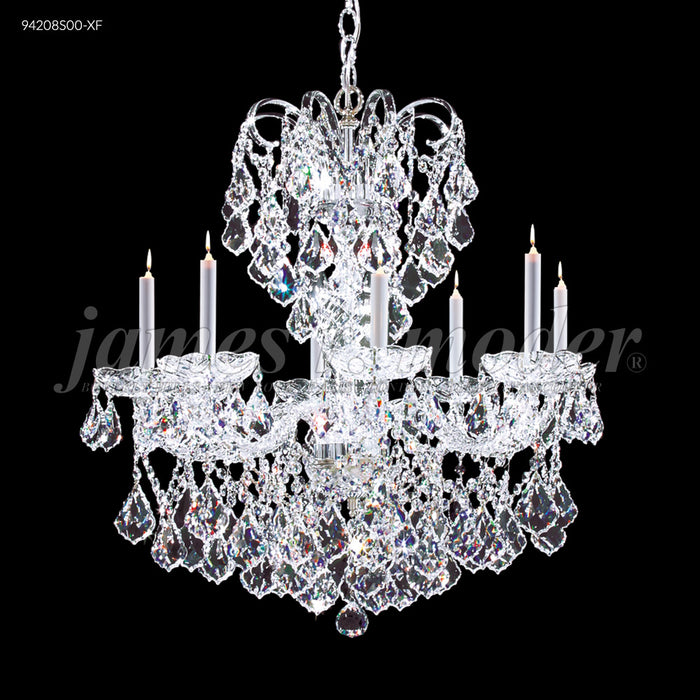James R. Moder 94208S00-XF Eight Light Chandelier, Silver