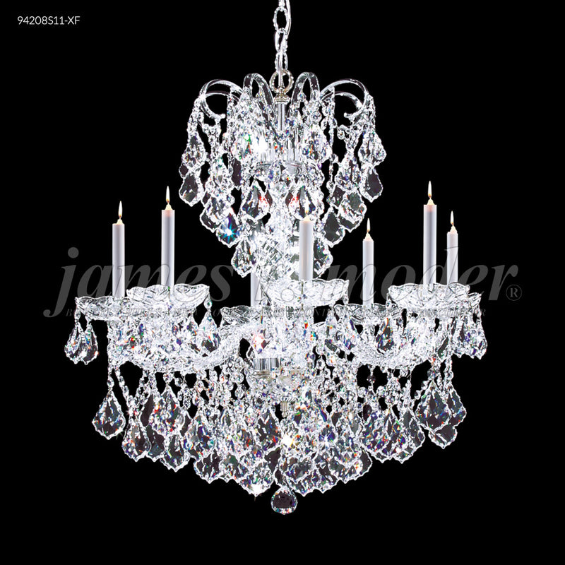 James R. Moder 94208S11-XF Eight Light Chandelier, Silver