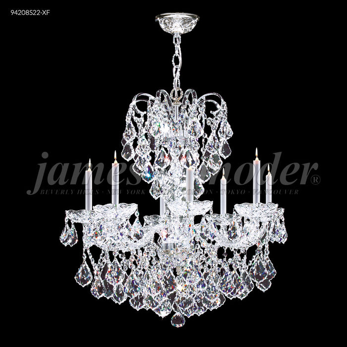 James R. Moder 94208S22-XF Eight Light Chandelier, Silver