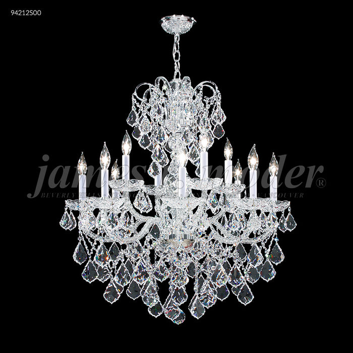 James R. Moder 94212S00 12 Light Chandelier, Silver