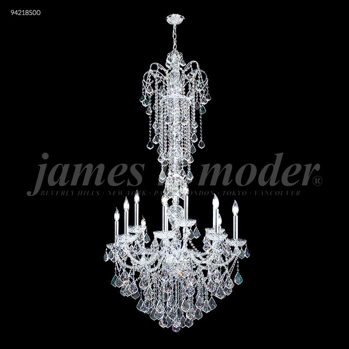 James R. Moder 94218S00 12 Light Chandelier, Silver