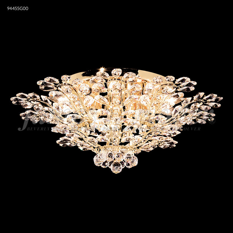 James R. Moder 94455G00 14 Light Flush Mount, Gold