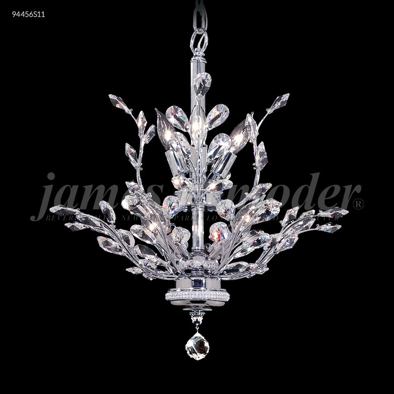 James R. Moder 94456S11 Eight Light Chandelier, Silver