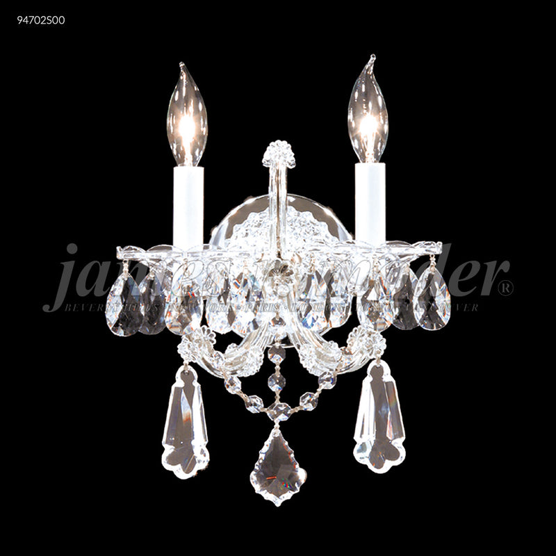 James R. Moder 94702S00 Two Light Wall Sconce, Silver