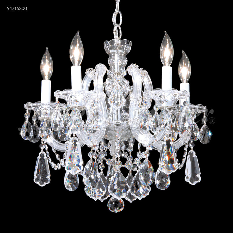 James R. Moder 94715S00 Five Light Pendant, Silver