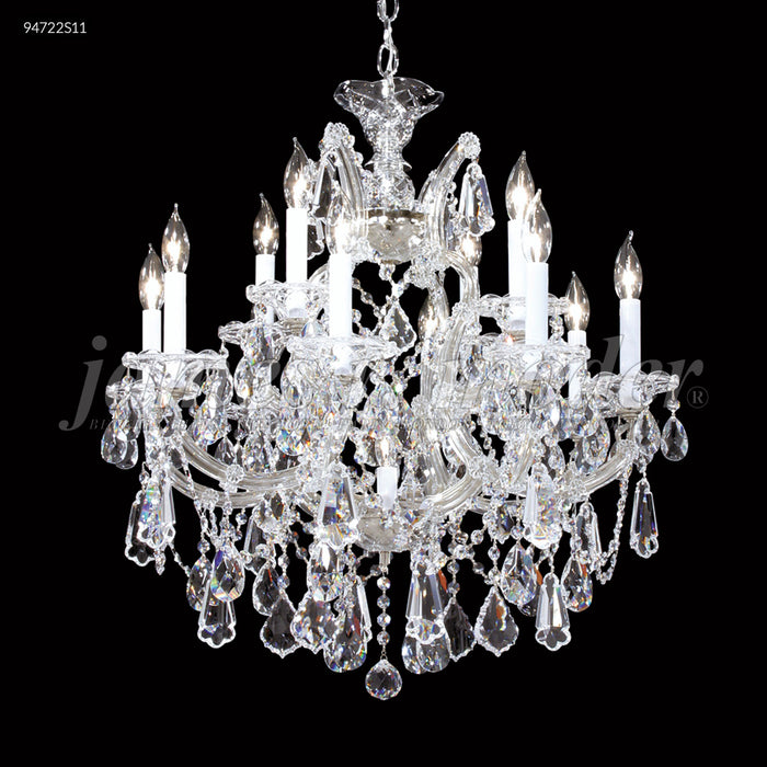 James R. Moder 94722S11 12 Light Chandelier, Silver