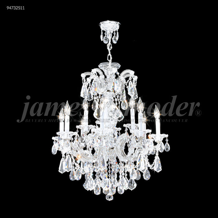 James R. Moder 94732S11 12 Light Chandelier, Silver