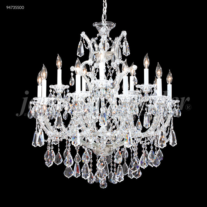 James R. Moder 94735S00 15 Light Chandelier, Silver