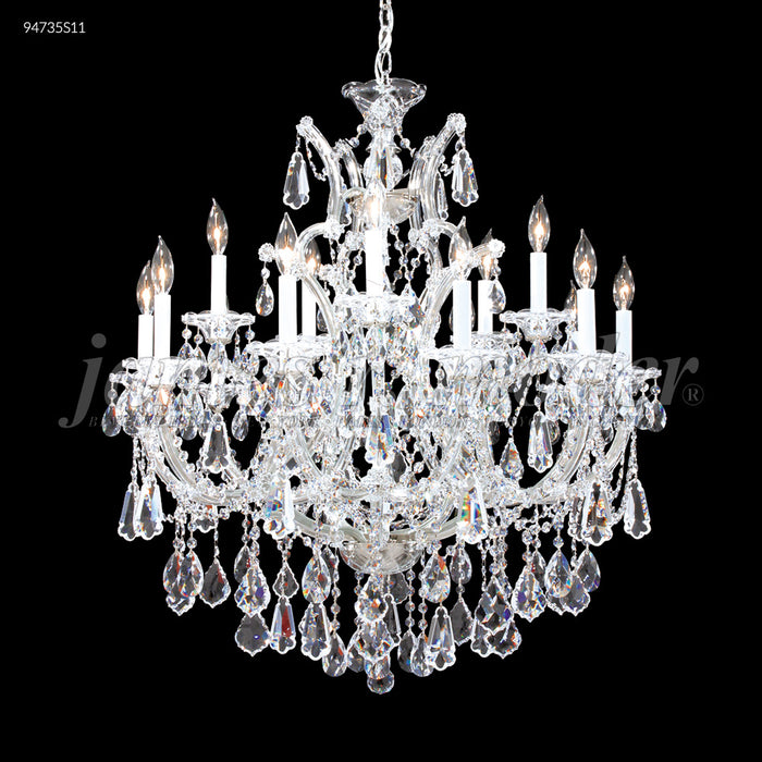 James R. Moder 94735S11 15 Light Chandelier, Silver