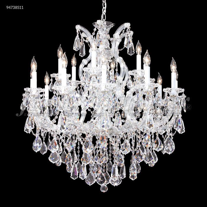 James R. Moder 94738S11 18 Light Chandelier, Silver