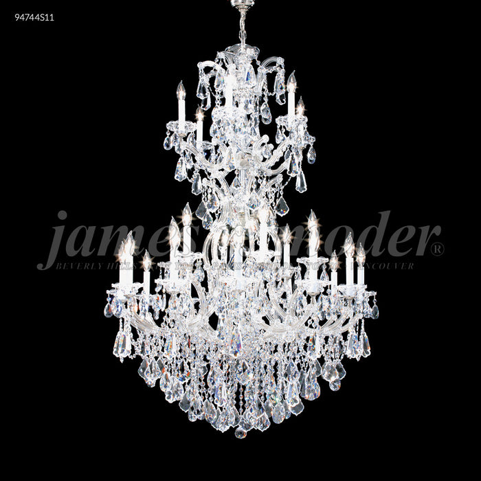 James R. Moder 94744S11 24 Light Chandelier, Silver