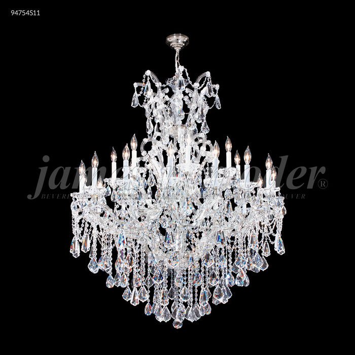 James R. Moder 94754S11 24 Light Chandelier, Silver