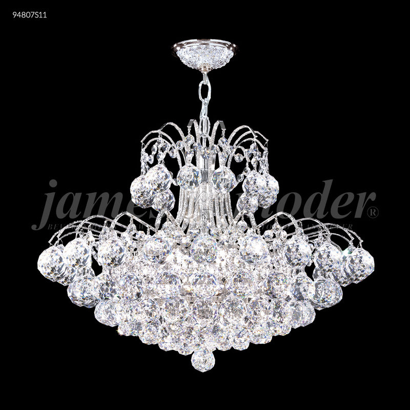 James R. Moder 94807S11 12 Light Chandelier, Silver
