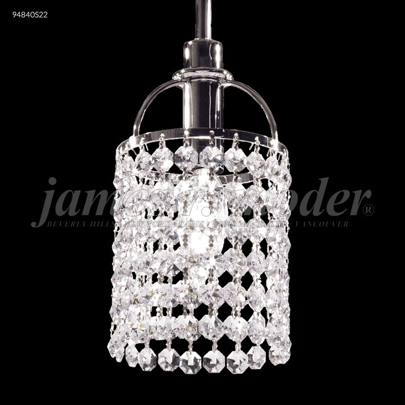James R. Moder 94840S22 One Light Mini Pendant, Silver