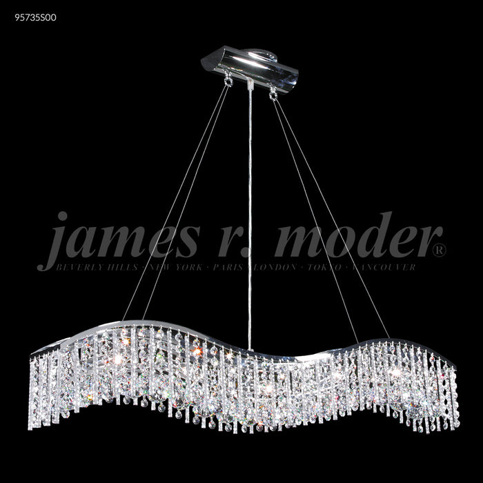 James R. Moder 95735S00 Five Light Chandelier, Silver