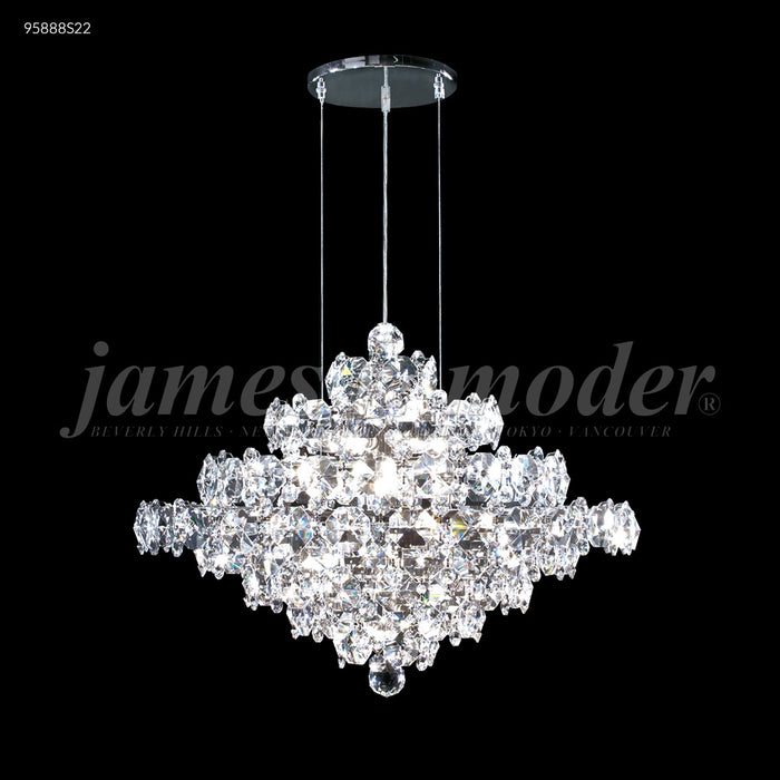 James R. Moder 95888S22 25 Light Chandelier, Silver
