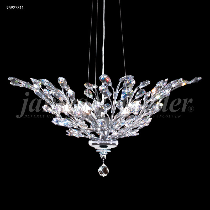 James R. Moder 95927S11 Five Light Pendant, Silver