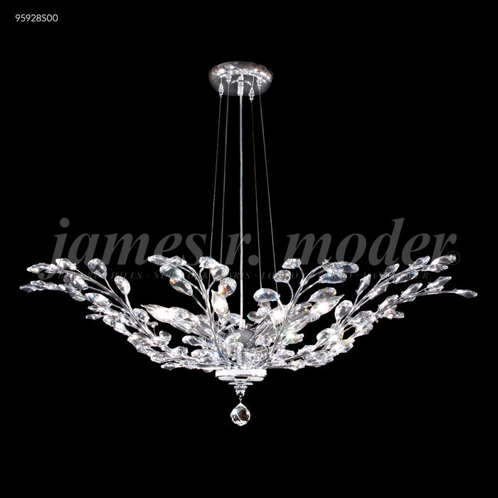 James R. Moder 95928S00 Eight Light Pendant, Silver