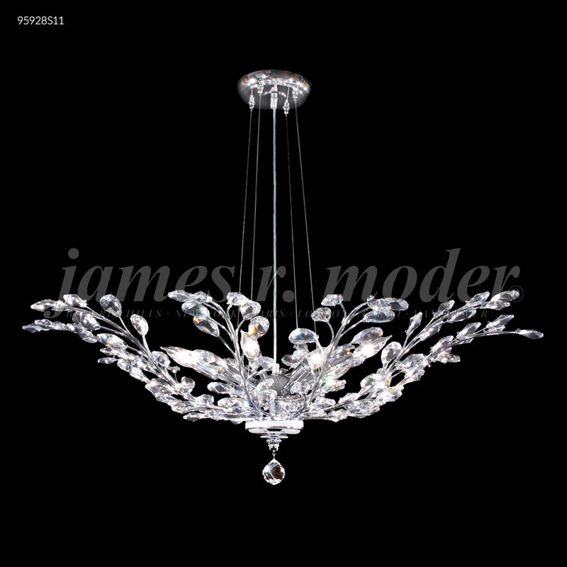 James R. Moder 95928S11 Eight Light Pendant, Silver