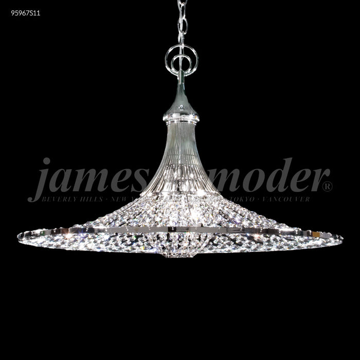 James R. Moder 95967S11 Three Light Pendant, Silver