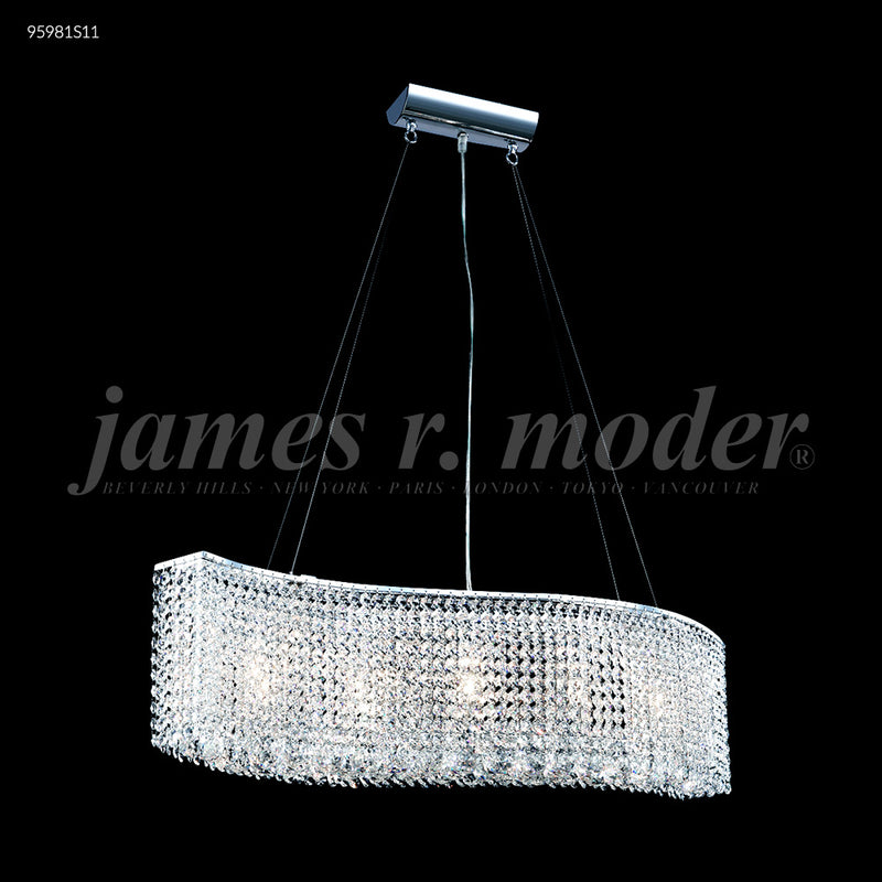 James R. Moder 95981S11 Five Light Chandelier, Silver